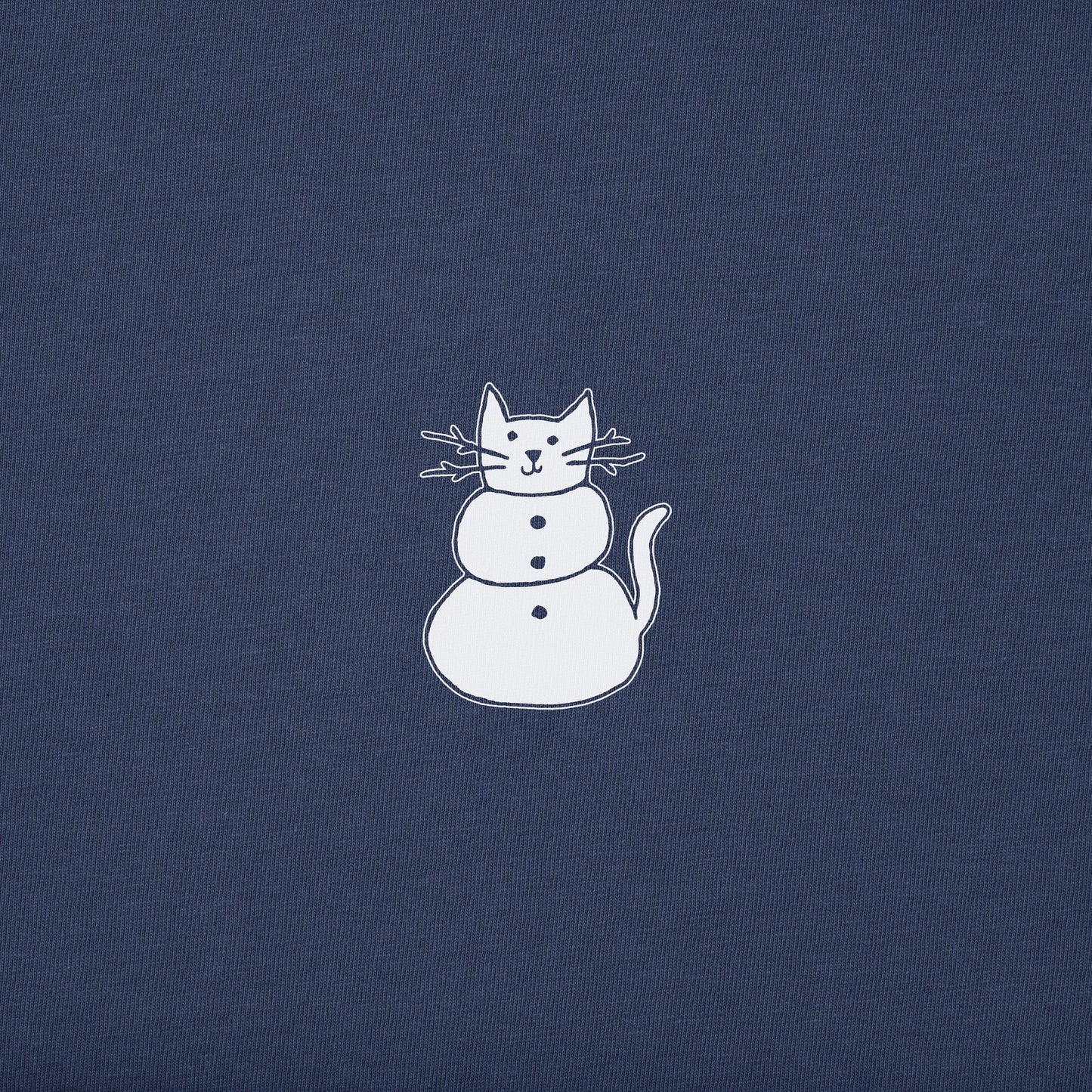 Women's Cat Snowman Long Sleeve Crusher Tee
