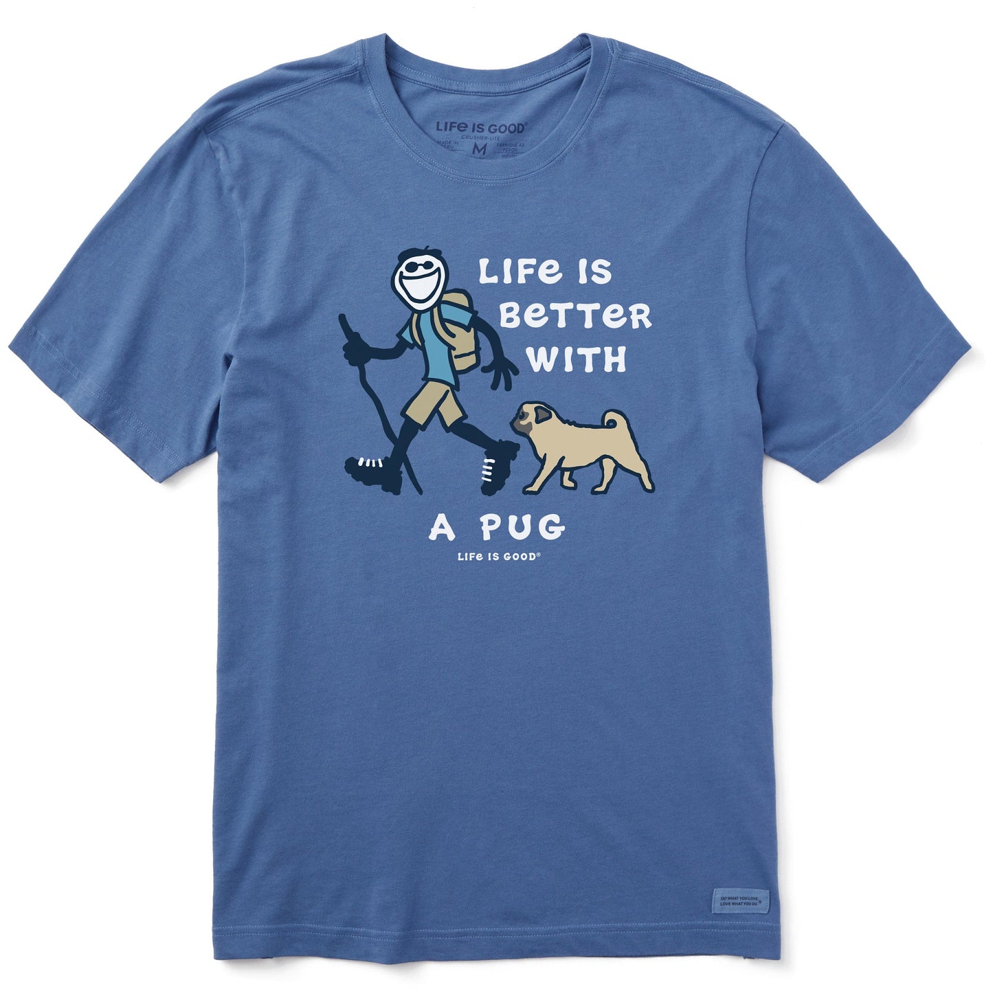 Men's Better With a Pug Jake Short Sleeve Crusher Tee