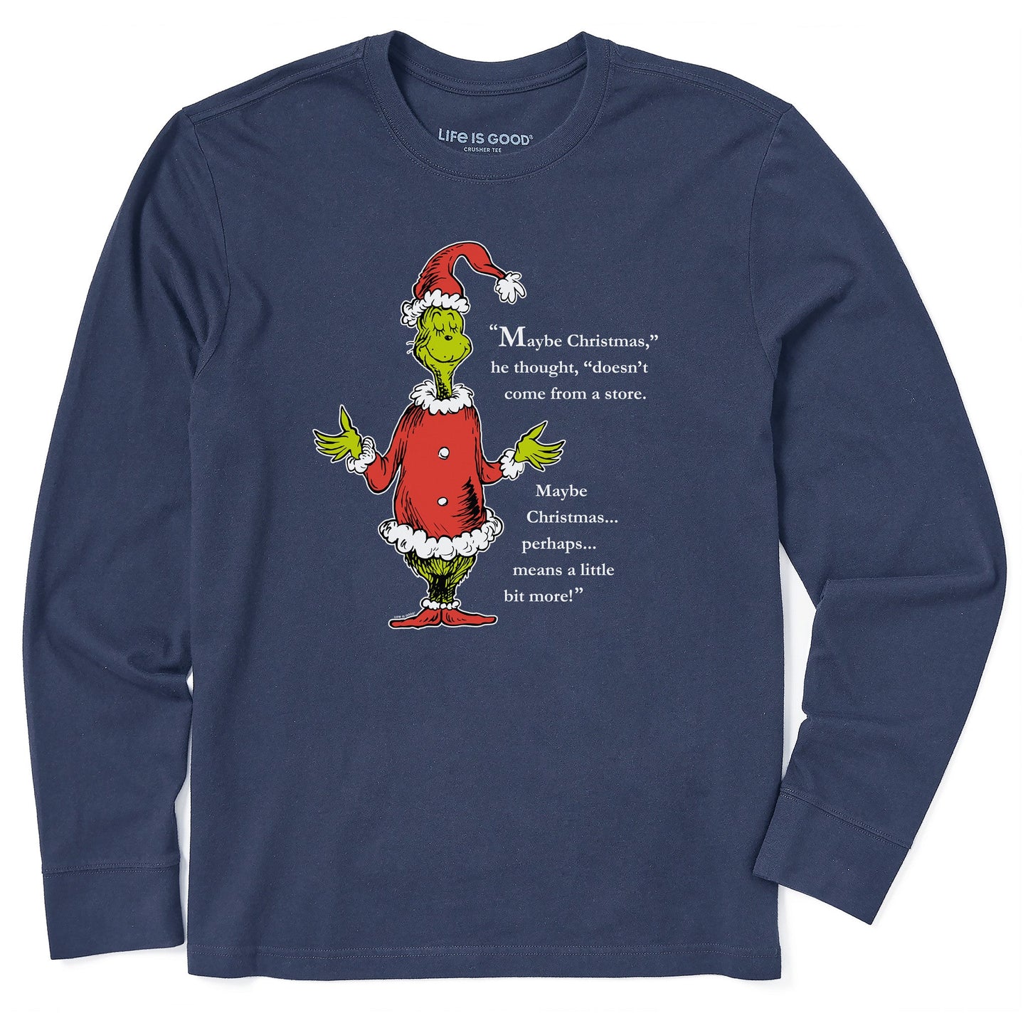 Men's Grinch Meaning of Christmas Long Sleeve Crusher Tee