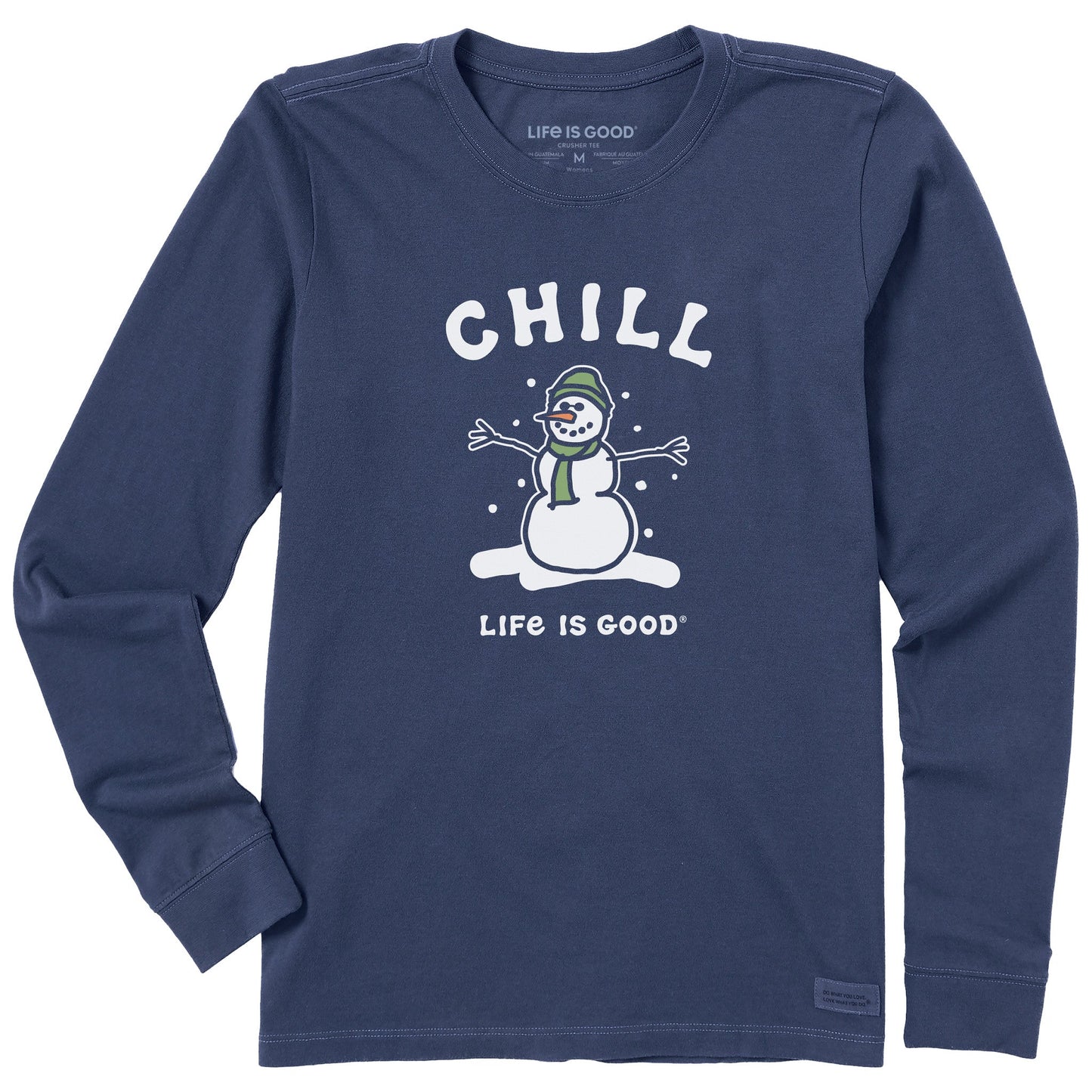 Women's Chill Snowman Long Sleeve Crusher Tee