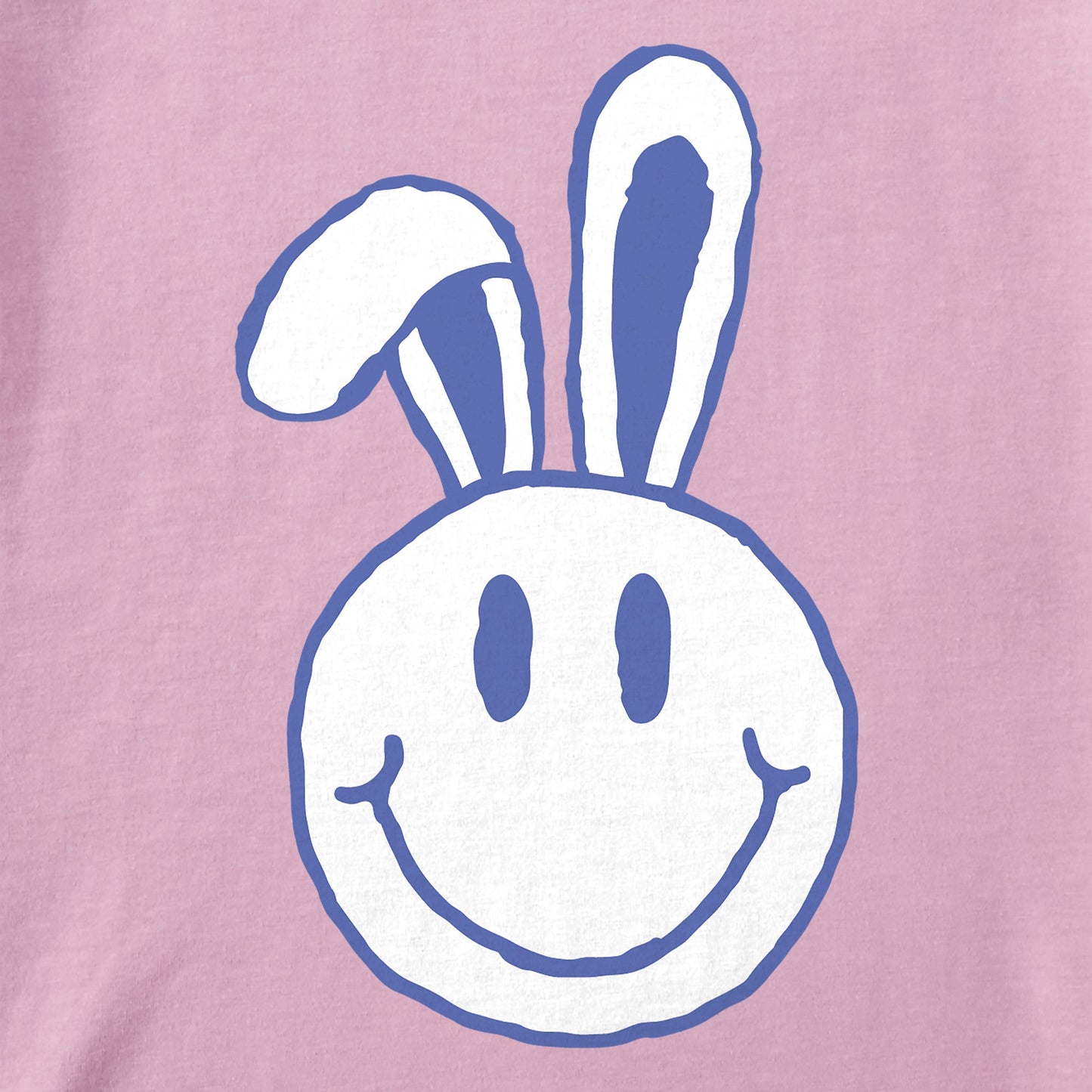 Women's Smile Bunny Short Sleeve Crusher Vee