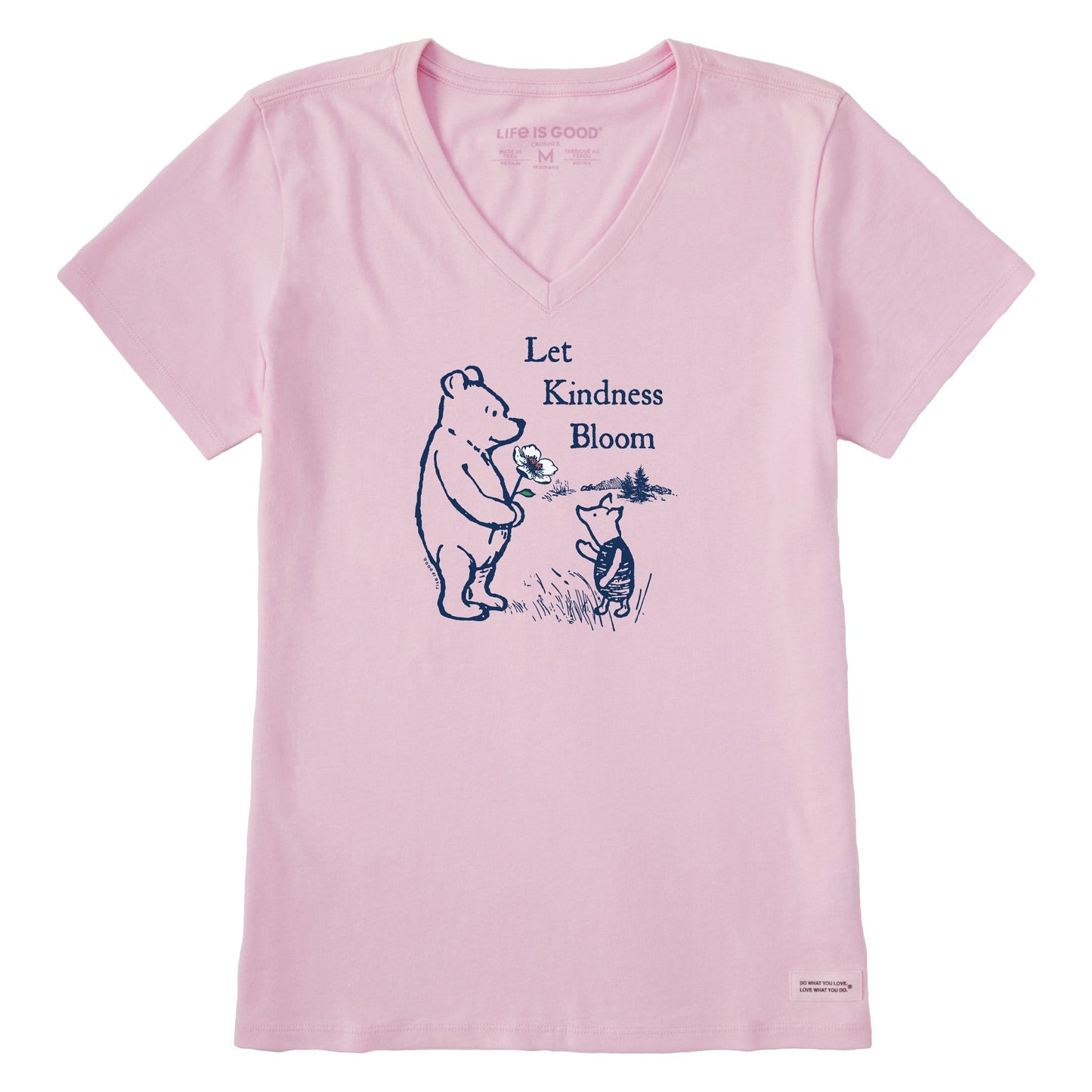 Women's Winnie & P Let Kindness Bloom Short Sleeve Crusher Vee