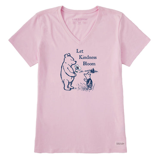 Women's Winnie & P Let Kindness Bloom Short Sleeve Crusher Vee