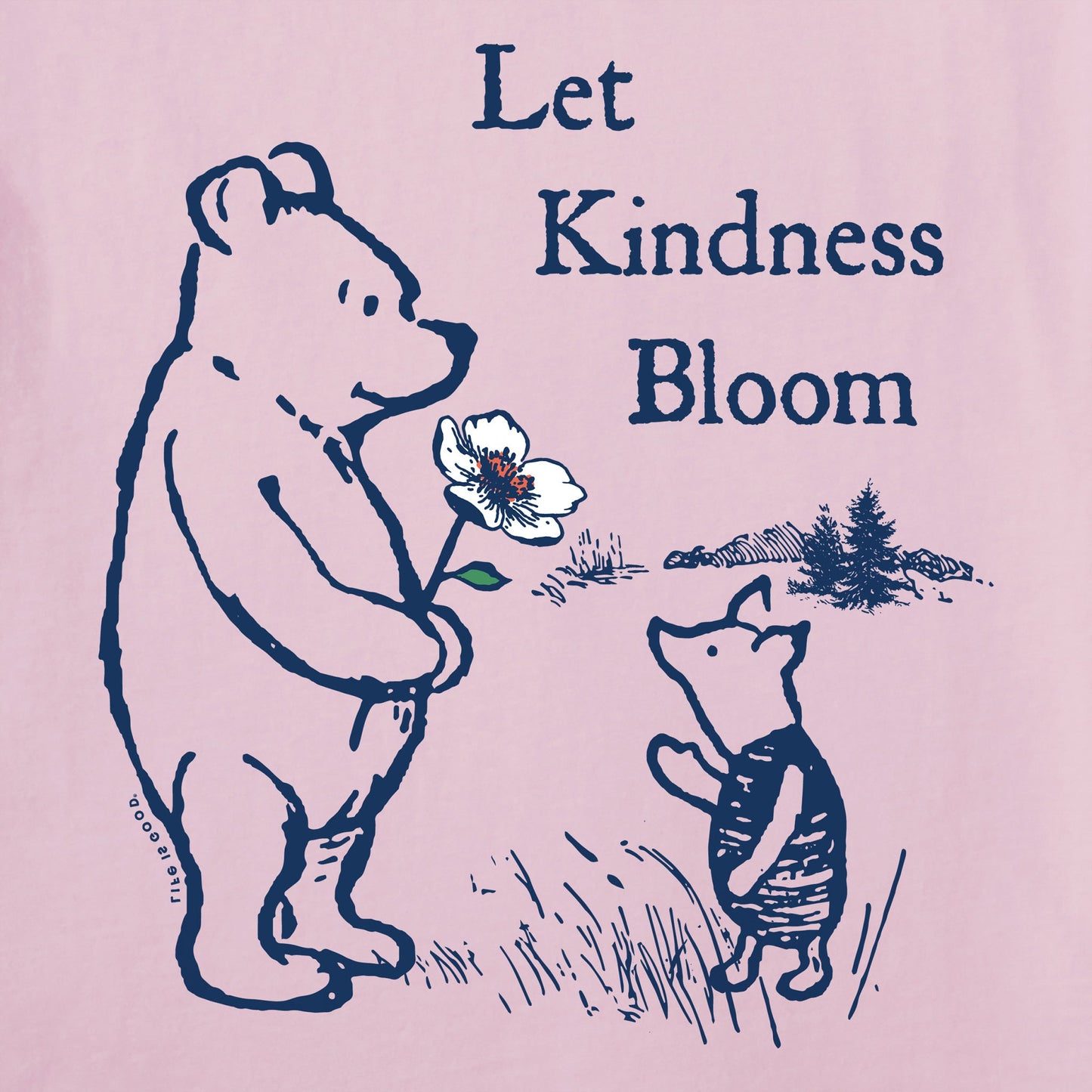 Women's Winnie & P Let Kindness Bloom Short Sleeve Crusher Vee