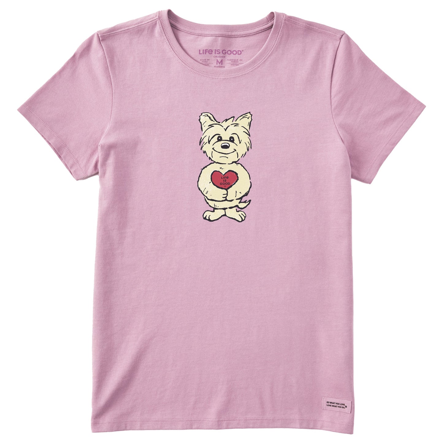 Women's Powered by Love Dog Short Sleeve Crusher Tee