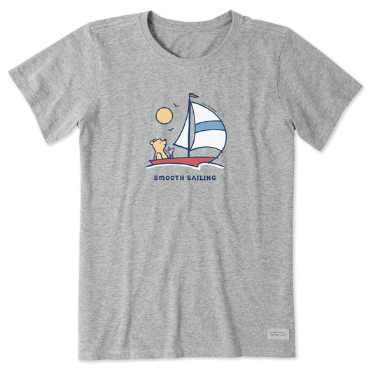 Women's Smooth Sailing Sailboat Winnie Short Sleeve Crusher Tee
