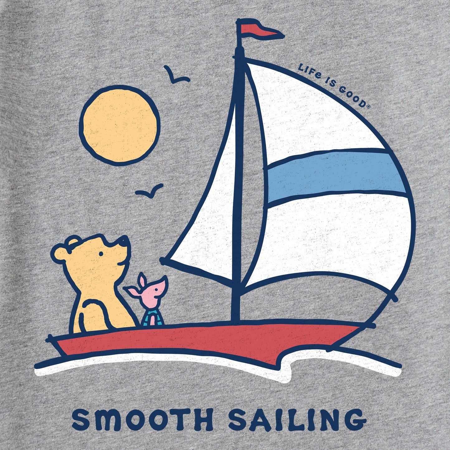 Women's Smooth Sailing Sailboat Winnie Short Sleeve Crusher Tee