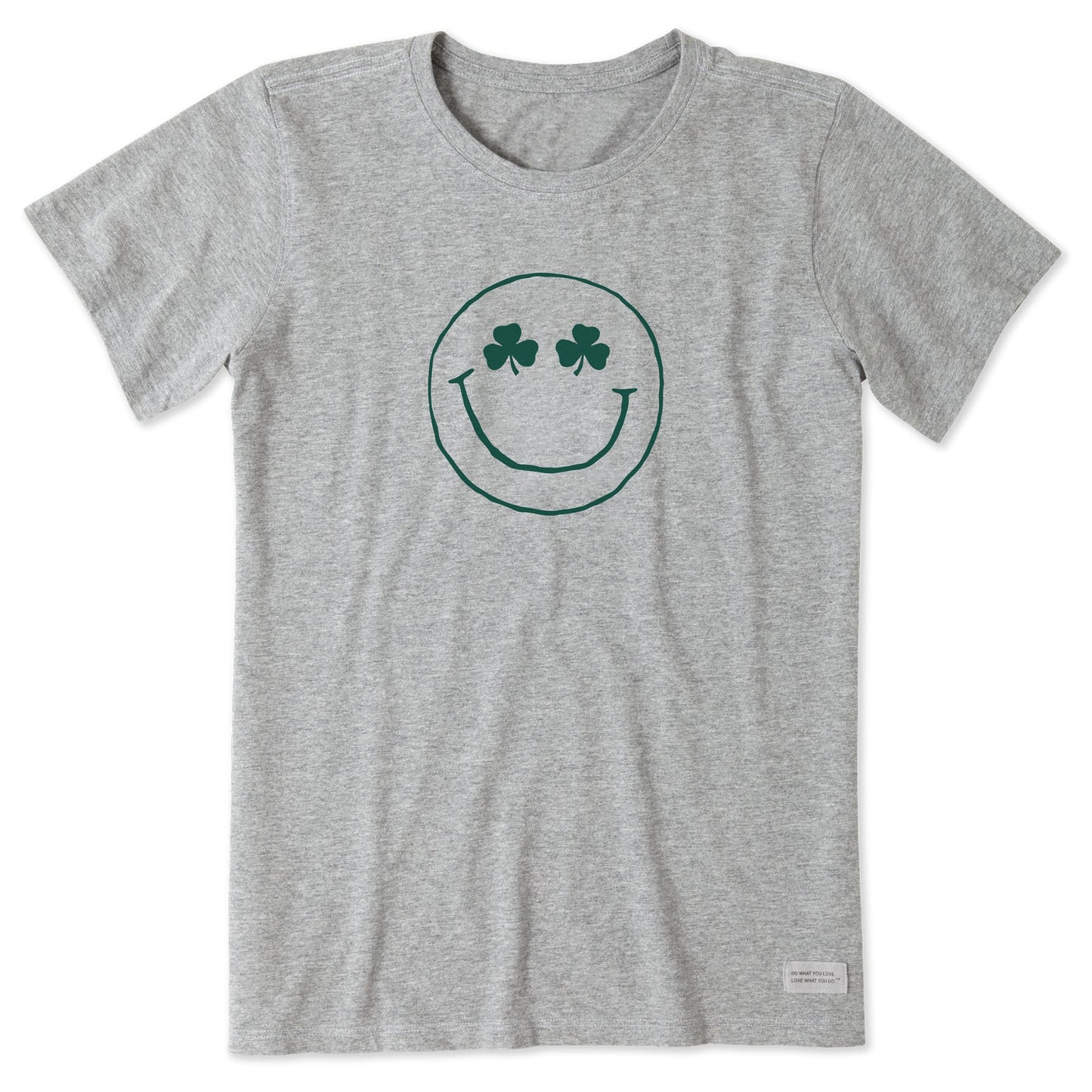 Women's Smile Clover Face Short Sleeve Crusher Tee