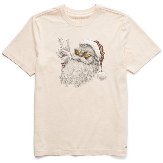 Men's Peaceful Santa Short Sleeve Crusher Tee