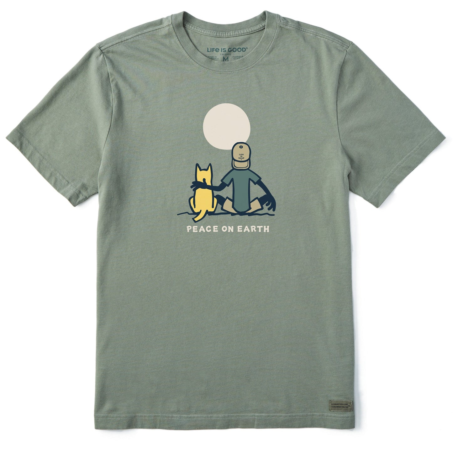 Men's Jake & Rocket  Moon Peace Short Sleeve Crusher Tee