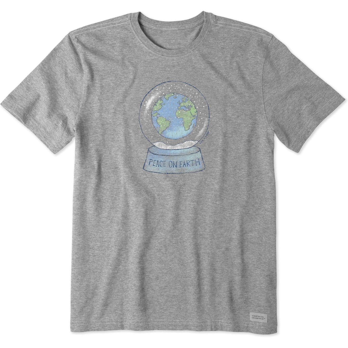 Men's Peace on Earth Snowglobe Short Sleeve Crusher Tee