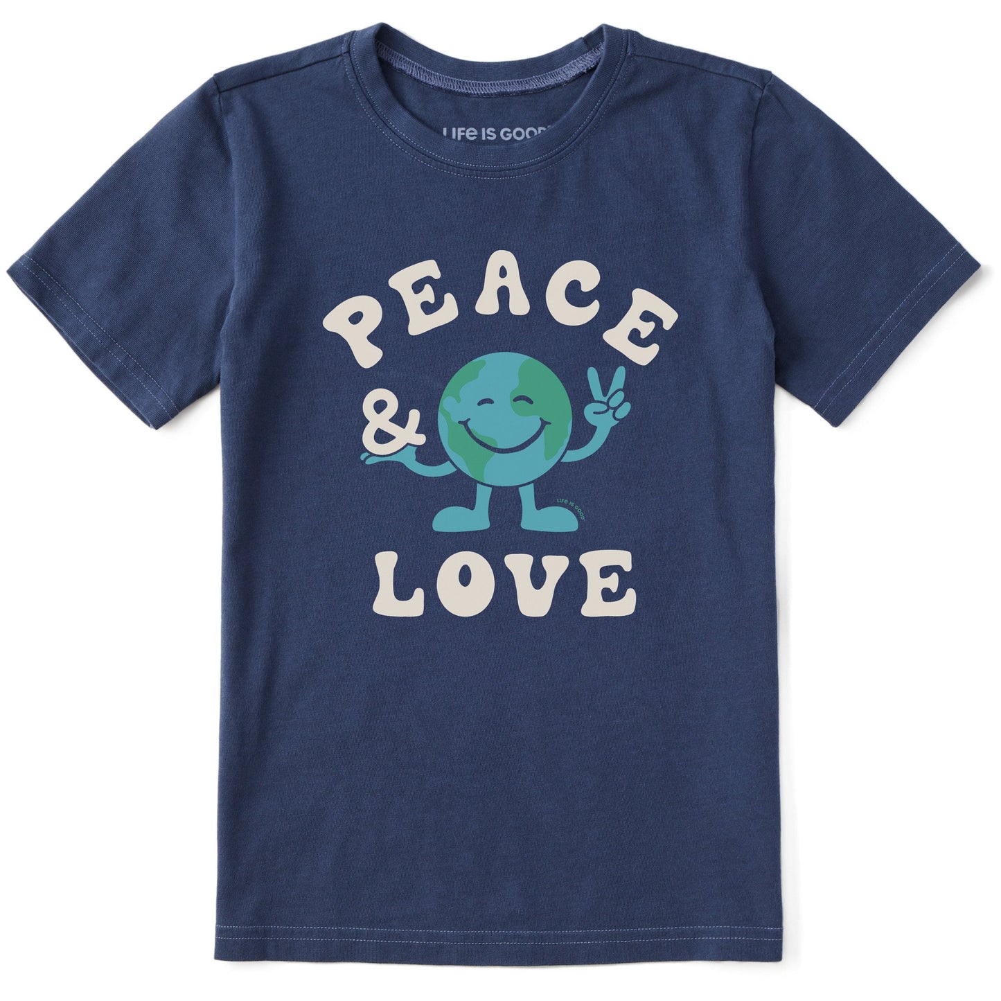 Kids Peace & Love Earth Short Sleeve Crusher Tee