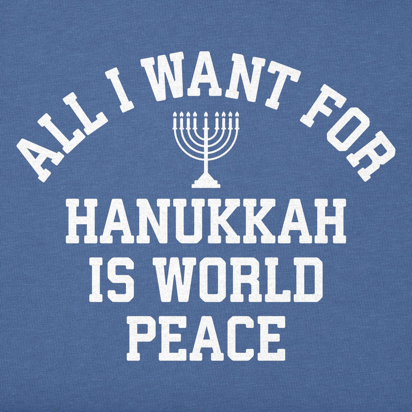 Women's Hannukkah World Peace Long Sleeve Crusher Tee