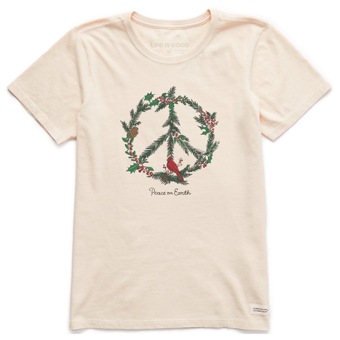 Women's Winter Pines Peace on Earth Short Sleeve Crusher Tee