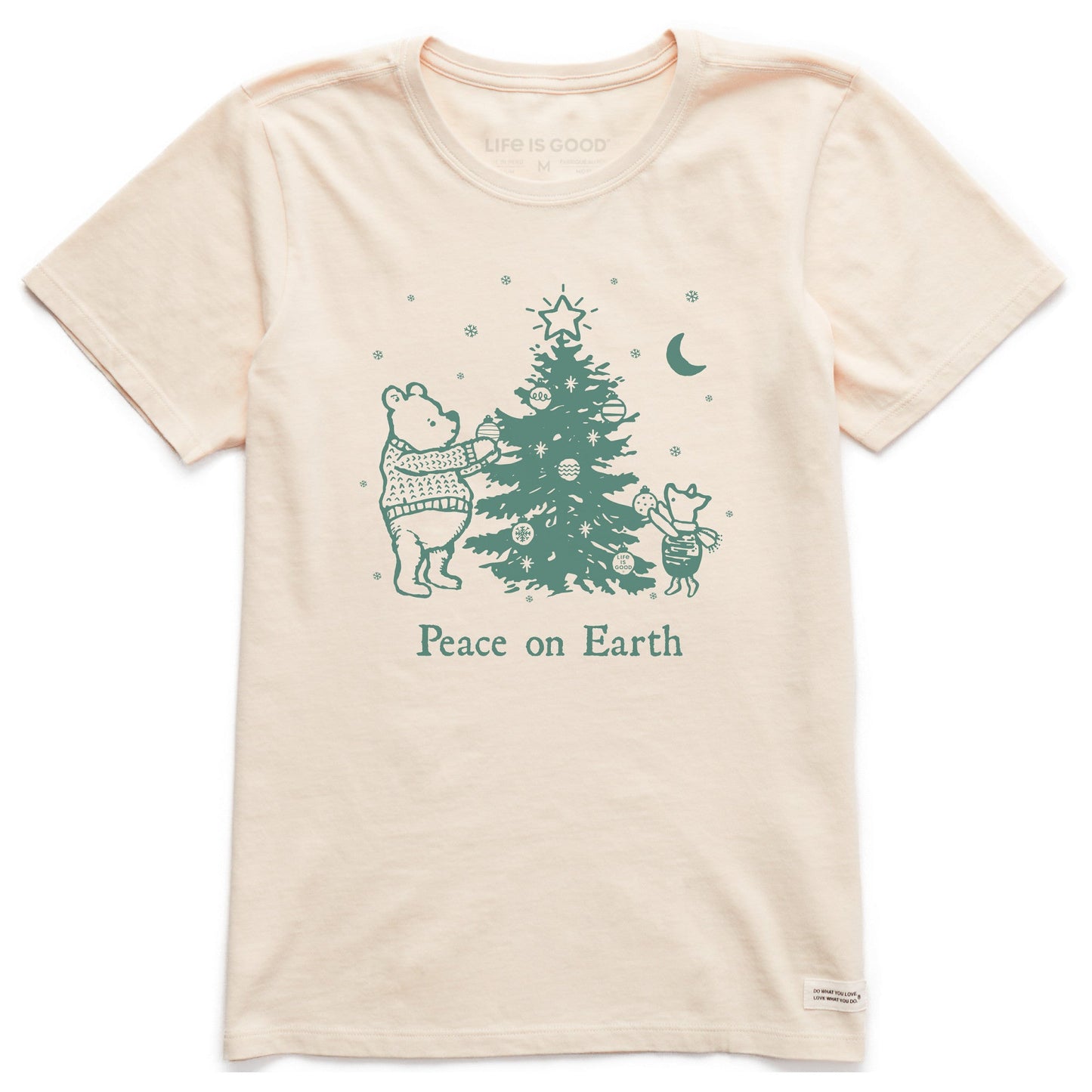 Women's Winnie & P Peace on Earth Tree Short Sleeve Crusher Tee