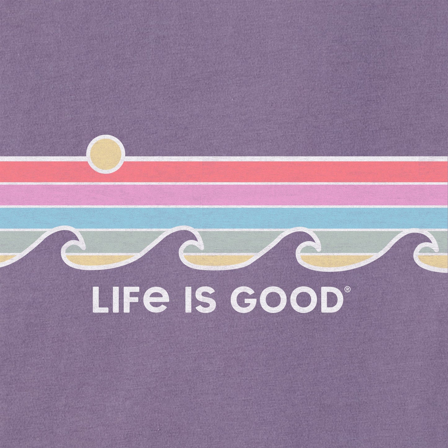 Women's Retro Wave Stripe Short Sleeve Crusher Tee