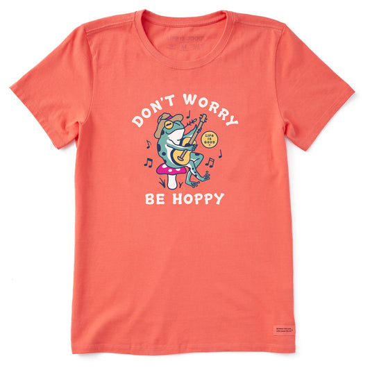 Women's Don't Worry Frog Guitar Short Sleeve Crusher Tee