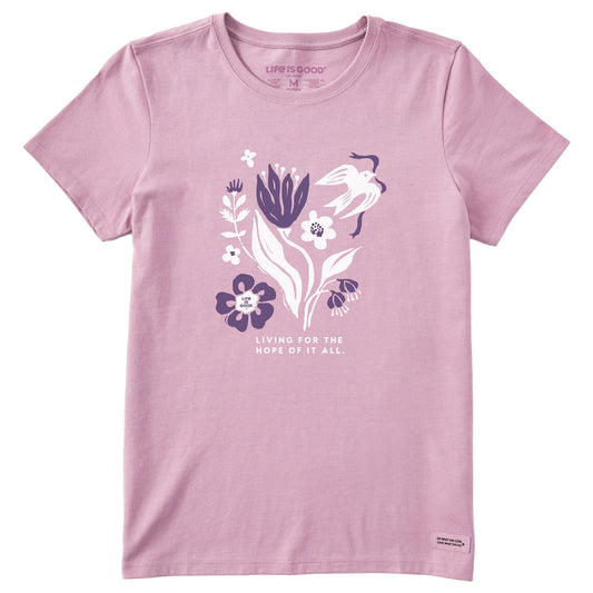 Women's Flowers for the Hope of it All Short Sleeve Crusher Tee