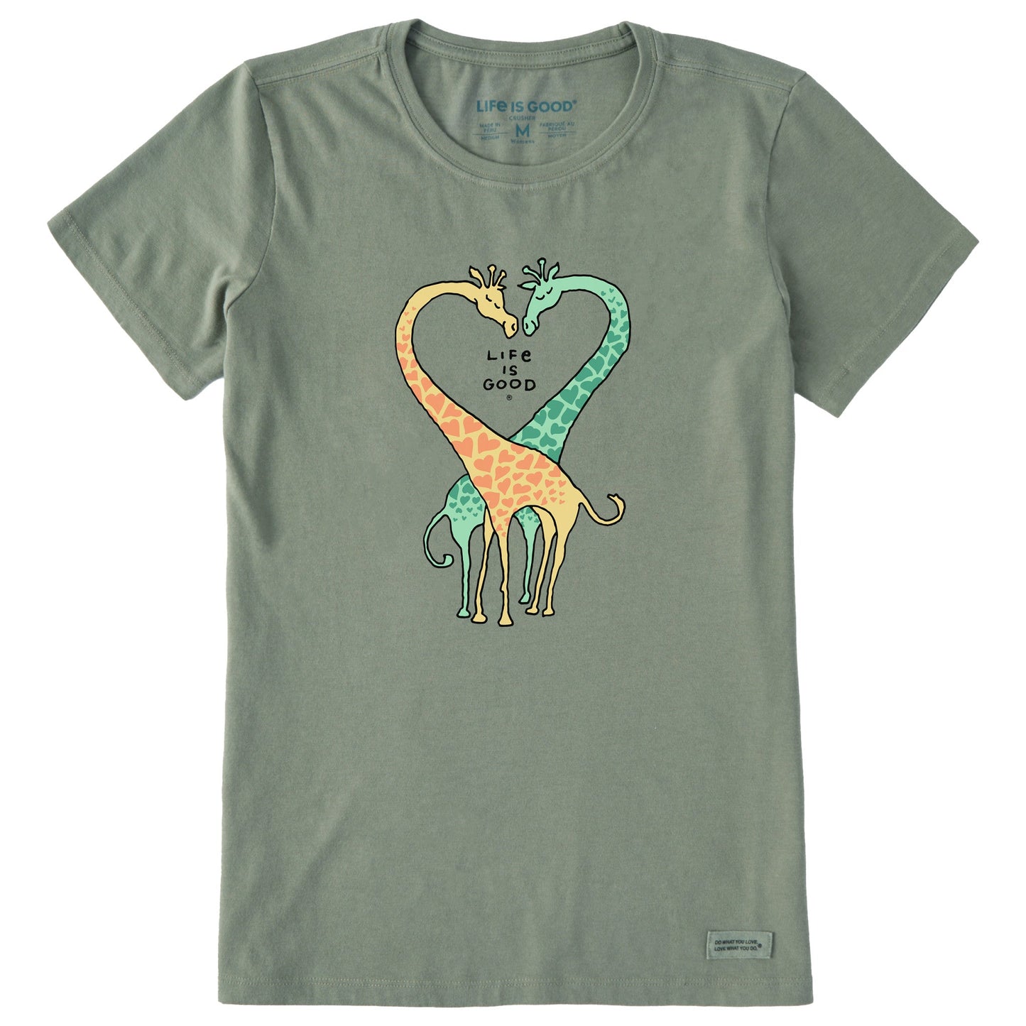 Women's Giraffe Heart Short Sleeve Tee