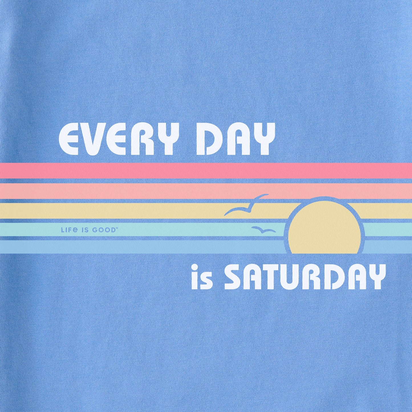 Women's Every Day is Saturday Stripes Short Sleeve Crusher Tee