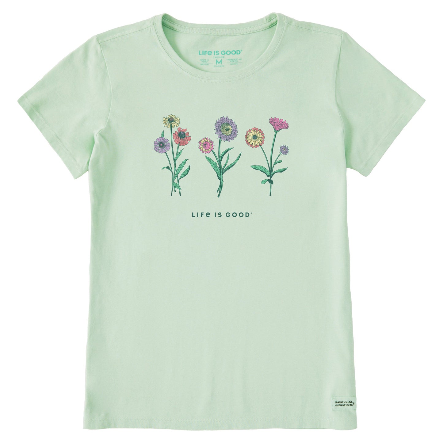 Women's Botanical Flowers Short Sleeve Crusher Tee