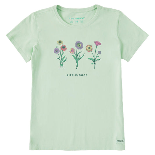 Women's Botanical Flowers Short Sleeve Crusher Tee