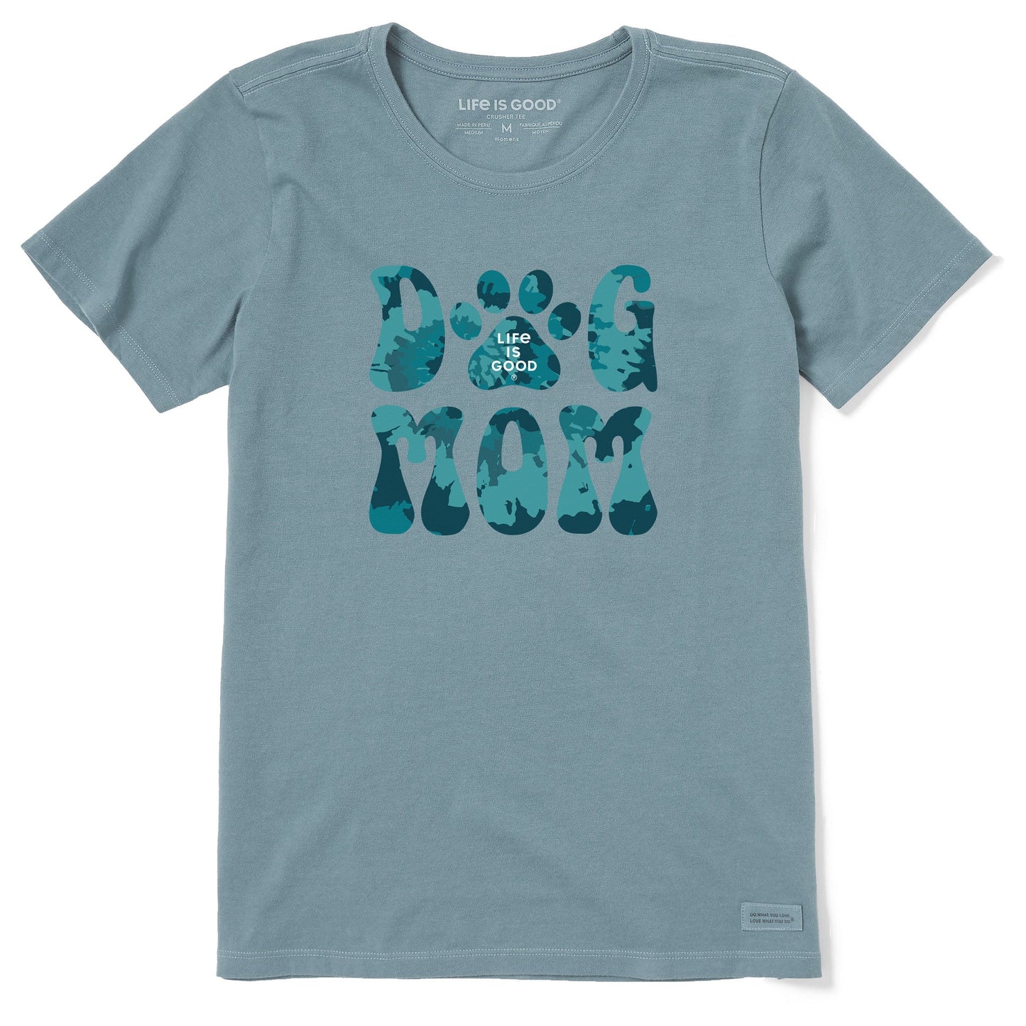 Women's Tie Dye Dog Mom Short Sleeve Crusher Tee