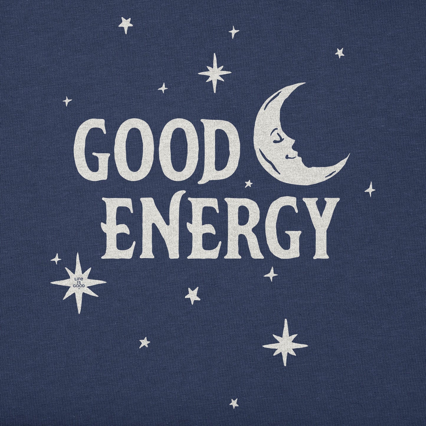 Women's Wordsmith Good Energy Moon & Stars Short Sleeve Crusher Tee