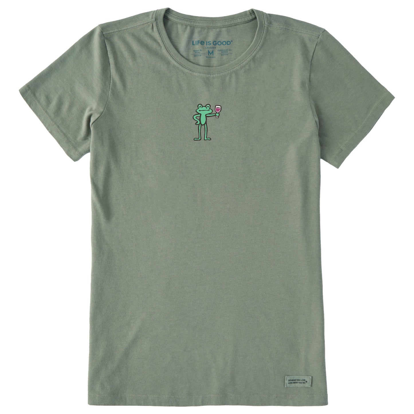 Women's Frog with Wine Short Sleeve Crusher Tee