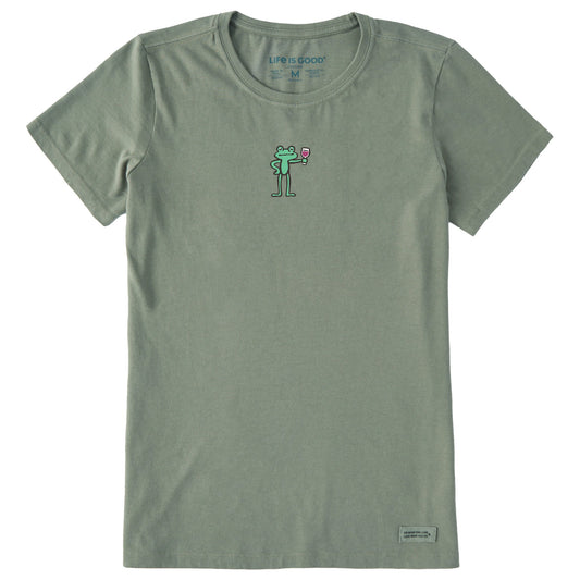 Women's Frog with Wine Short Sleeve Crusher Tee