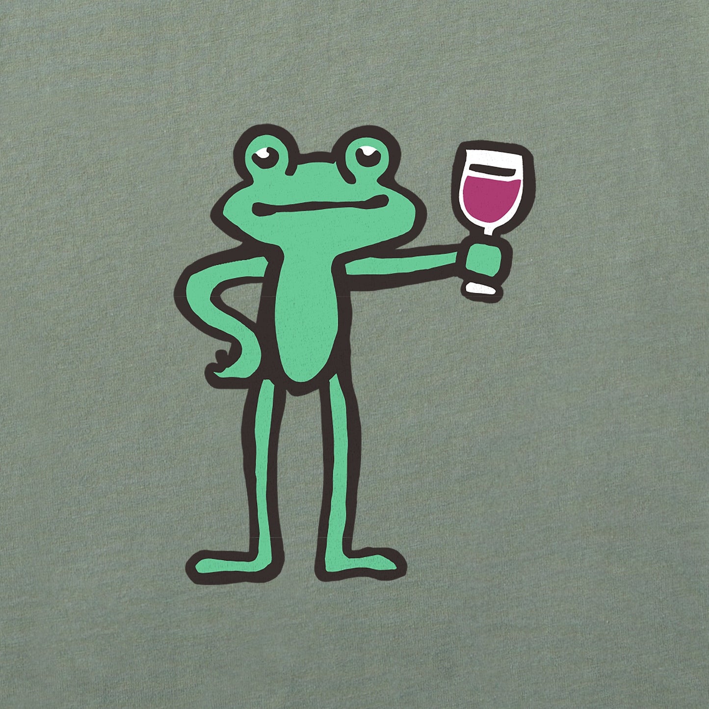 Women's Frog with Wine Short Sleeve Crusher Tee