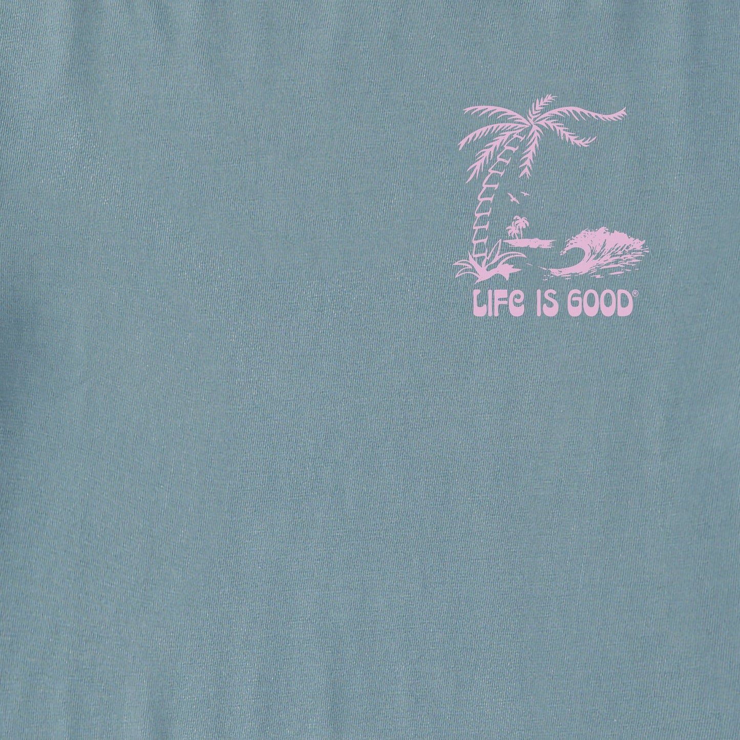 Women's Tropical Beach Scene Long Sleeve Crusher Tee