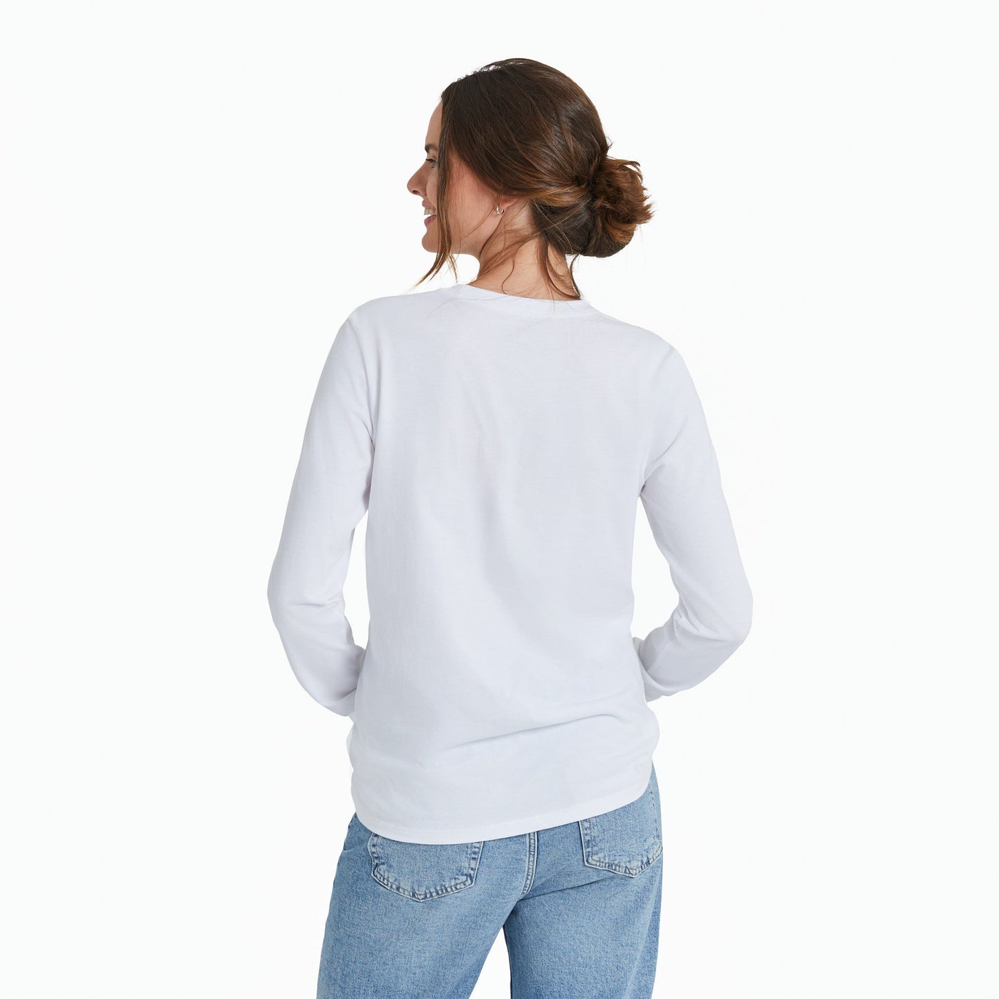 Women's Row of Hibiscus Long Sleeve Crusher Tee