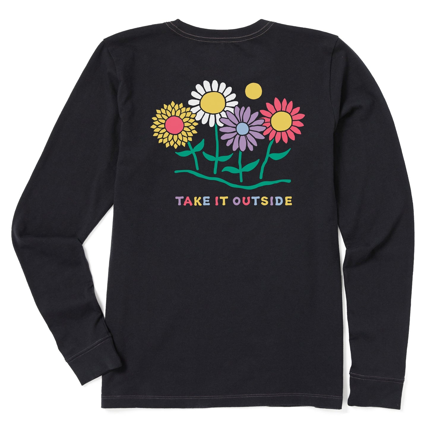 Women's Take It Outside Daisies Long Sleeve Crusher Tee