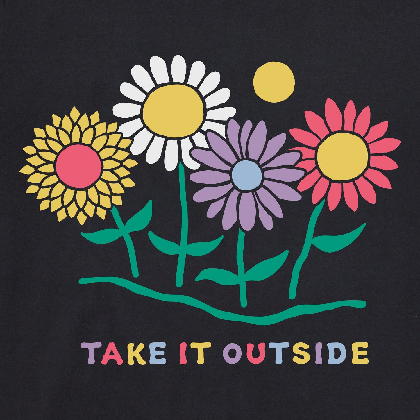 Women's Take It Outside Daisies Long Sleeve Crusher Tee