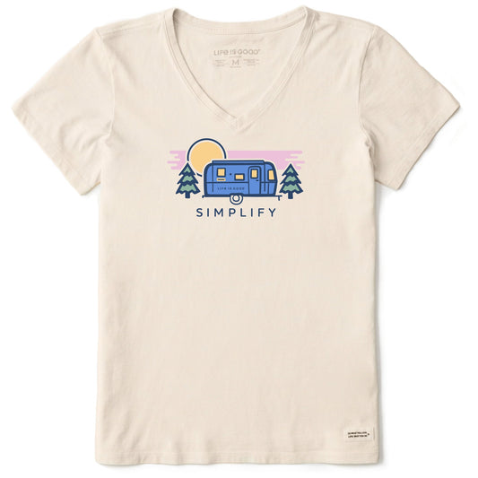Women's Simplify Camper Short Sleeve Crusher Vee