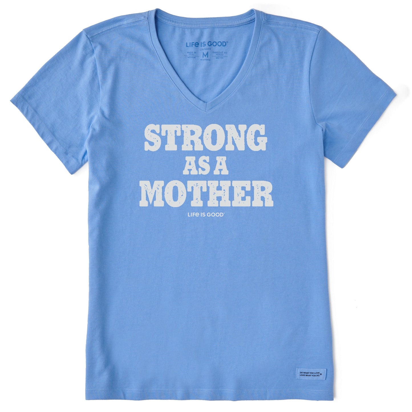 Women's Strong as a Mother Short Sleeve Crusher Vee