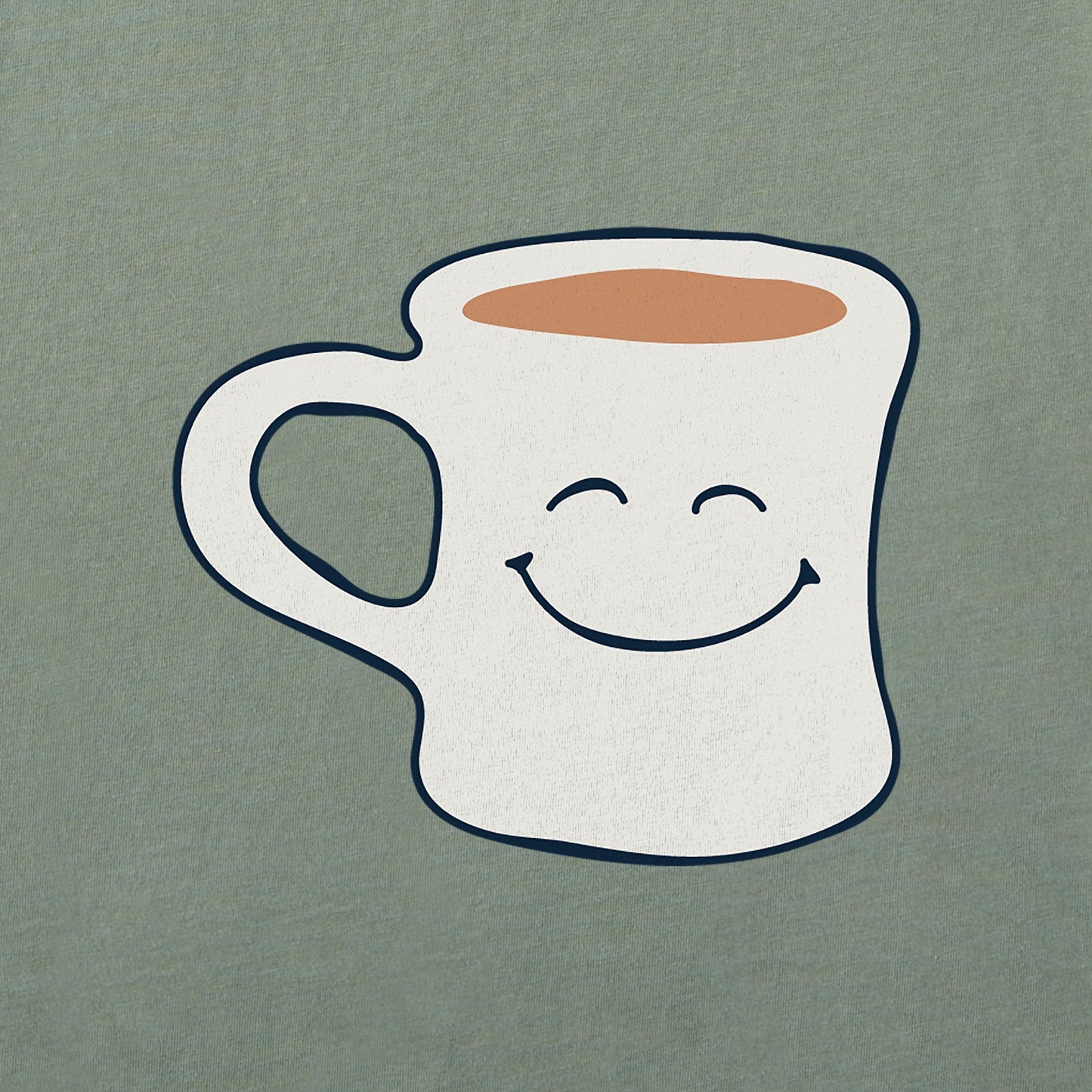 Women's Smile Coffee Short Sleeve Crusher Vee