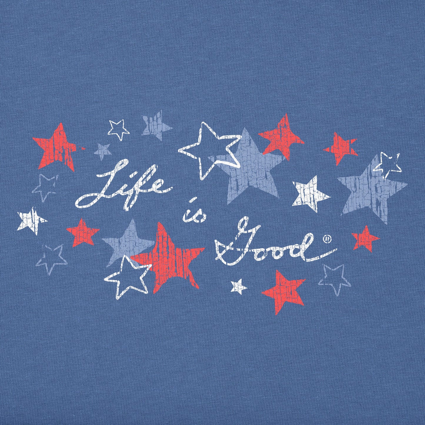 Women's Americana Stars Short Sleeve Crusher-LITE Vee