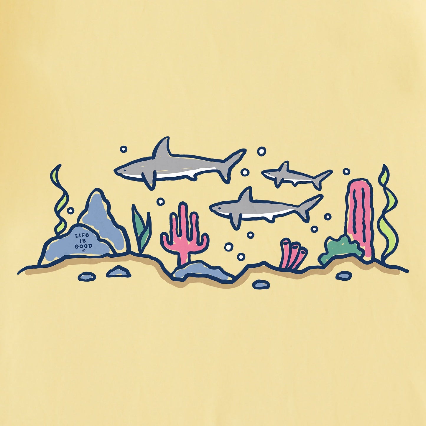 Women's Vintage Sharkscape Short Sleeve Crusher-LITE Vee