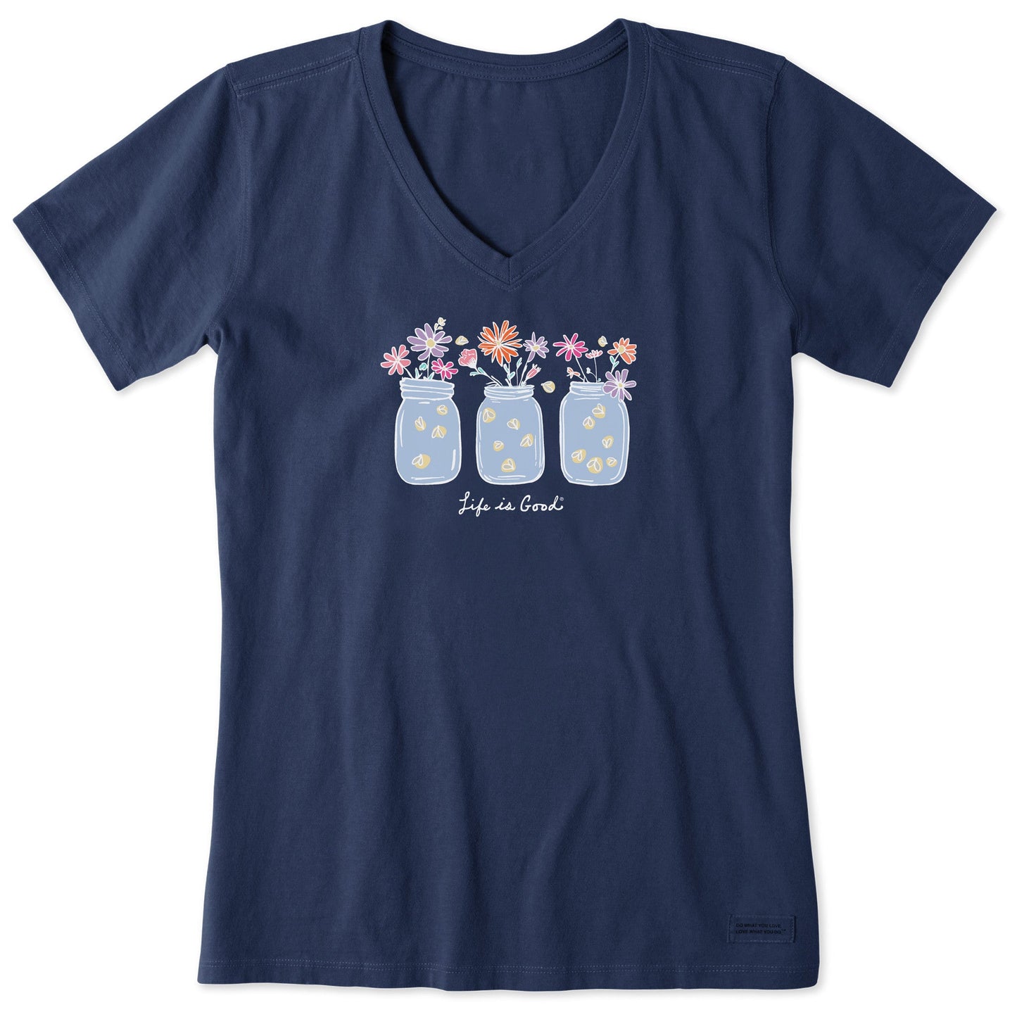 Women's Shine on Daisy Jars Short Sleeve Vee