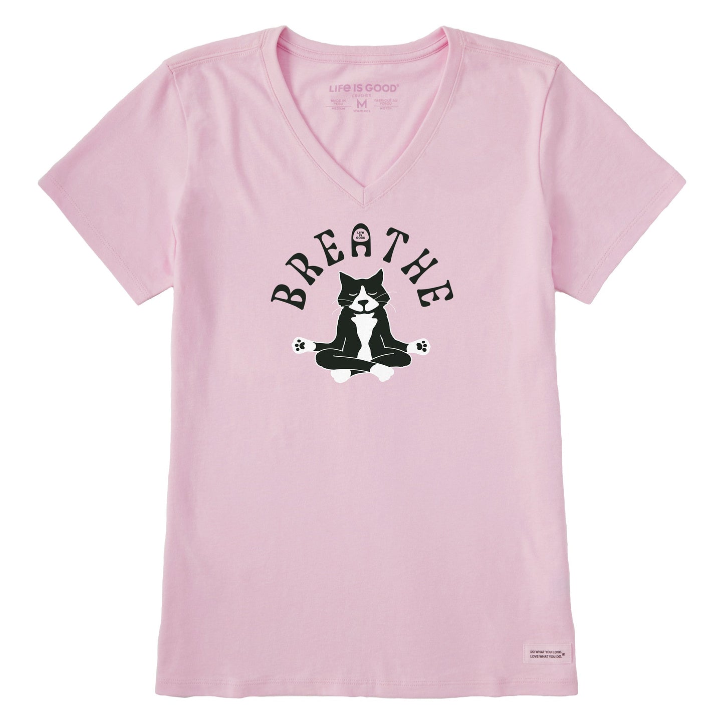 Women's Breathe Tuxedo Cat Short Sleeve Crusher-LITE Vee