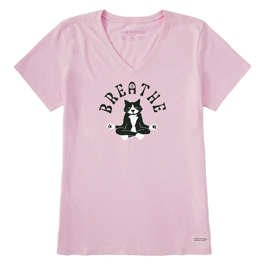 Women's Breathe Tuxedo Cat Short Sleeve Crusher-LITE Vee