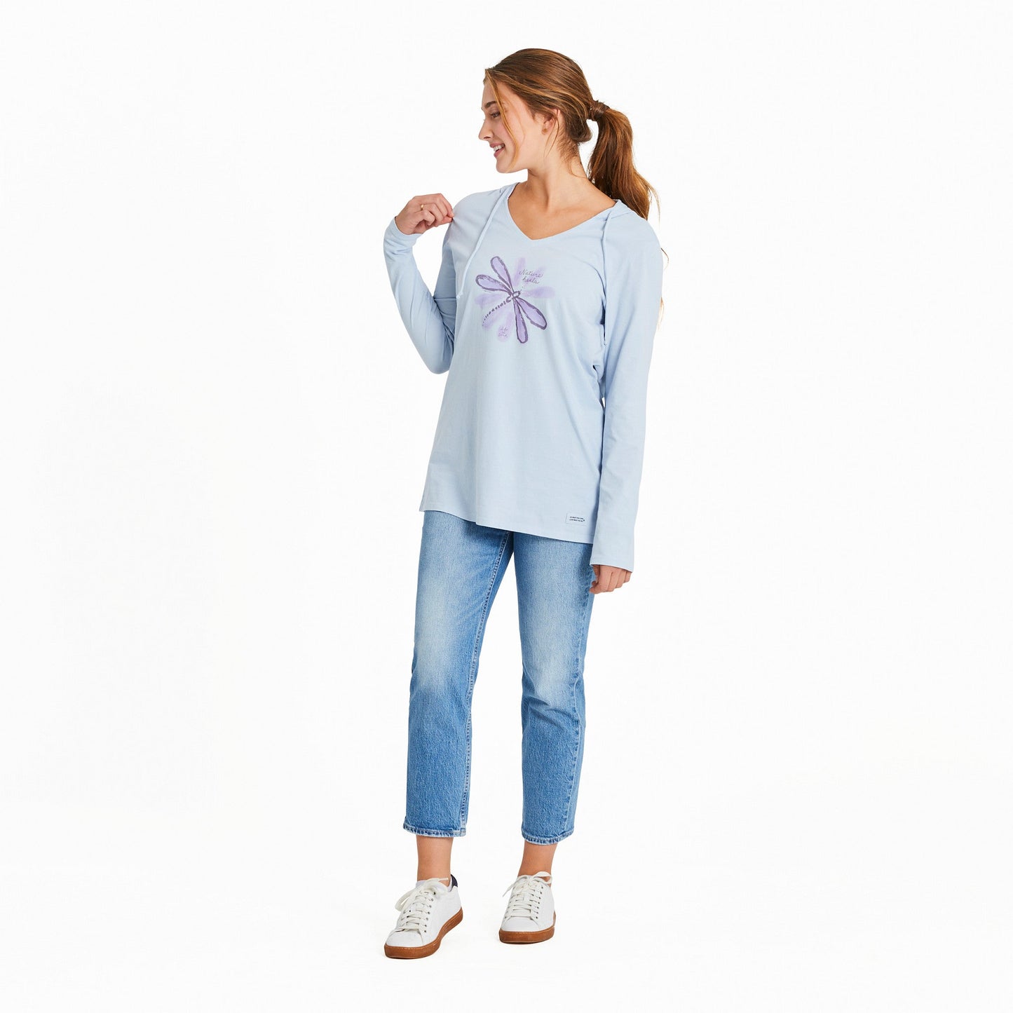 Women's Nature Heals Dragonfly Long Sleeve Crusher-LITE Hooded Tee
