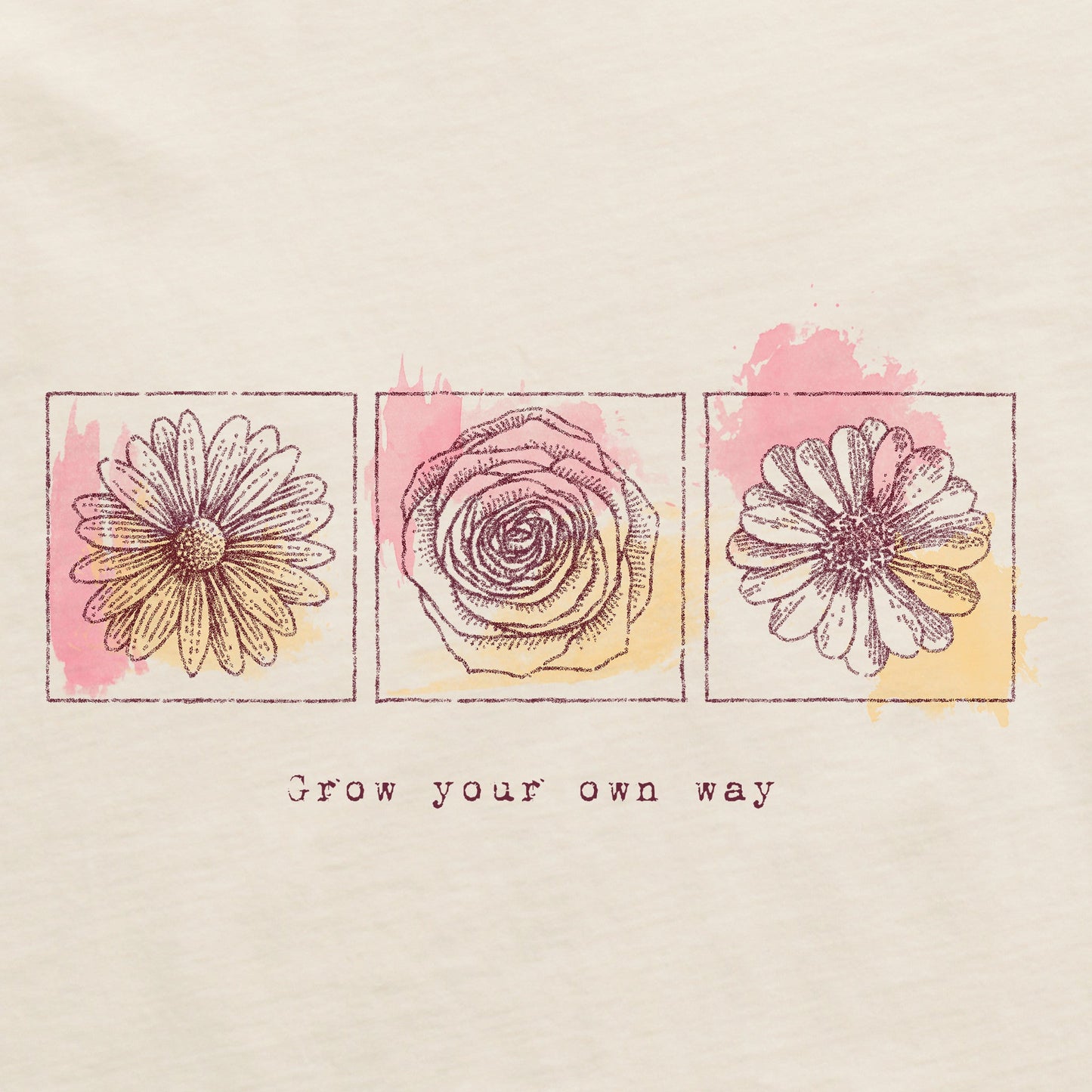 Women's Grow Your Own Way Flowers Long Sleeve Crusher-LITE Hooded Tee