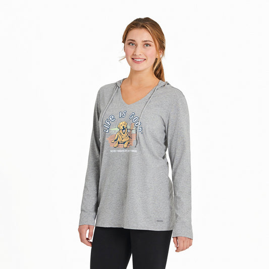 Women's Best Things Golden Dock Long Sleeve Crusher-LITE Hooded Tee