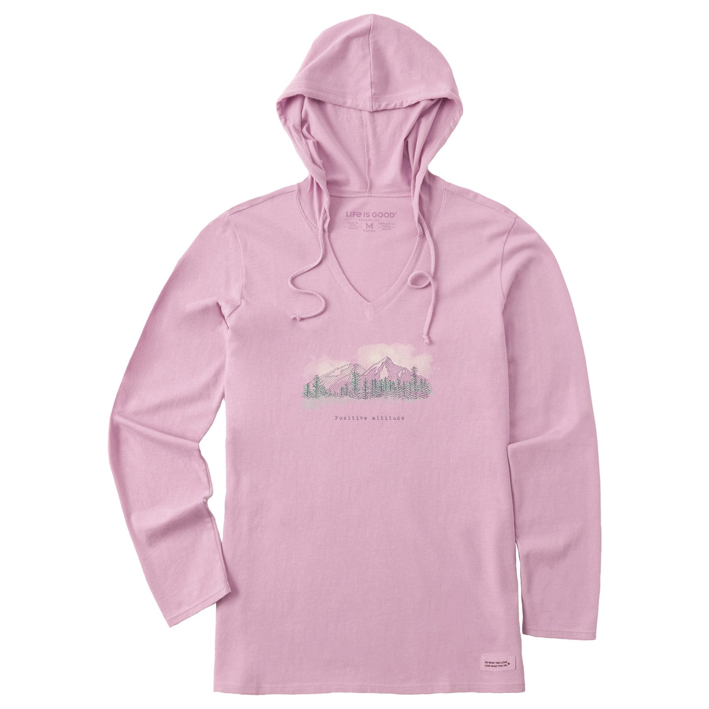 Women's Positive Altitude Mountains Long Sleeve Crusher-LITE Hooded Tee