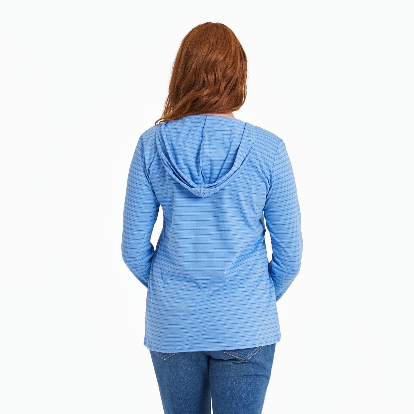 Women's Sun Rainbow Long Sleeve Striped Crusher-LITE Hooded Tee