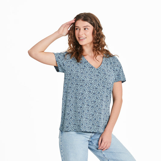 Women's Leopard Paw Pattern Crusher-LITE Easy Vee