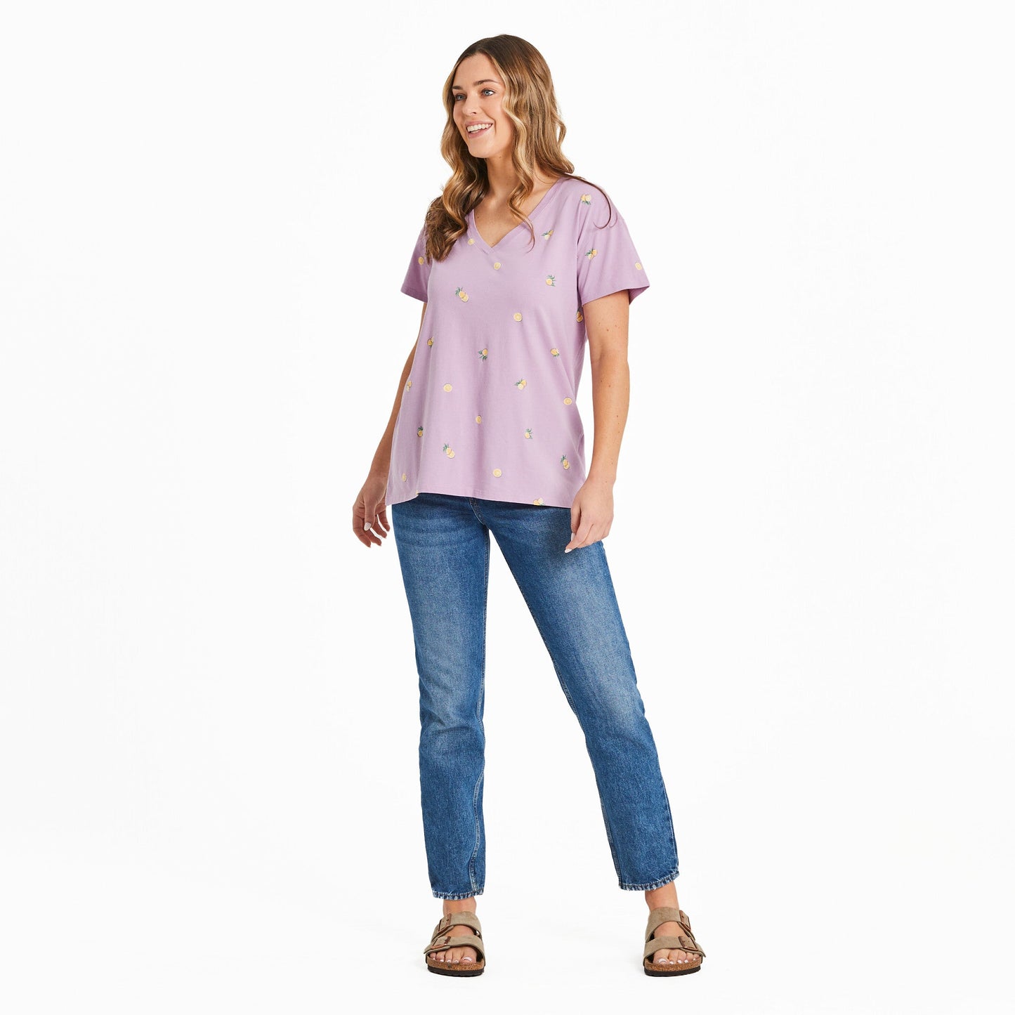 Women's Lemon Pattern Crusher-LITE Easy Vee